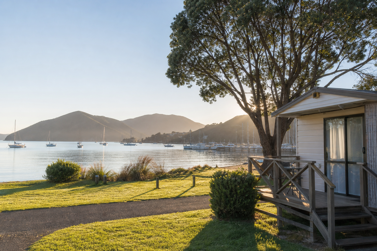 Waikawa Bay holiday park near the Picton ferry